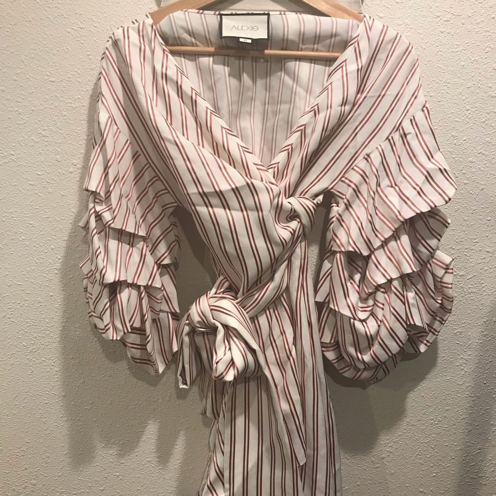 Alexis Striped Off-Shoulder Dress - Picture 5 of 8